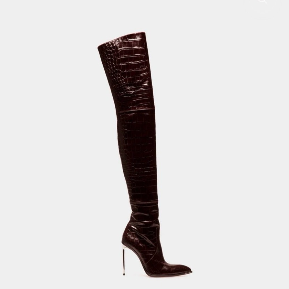 Bally Women’s Hedy Stiletto Boots  - Burgundy
